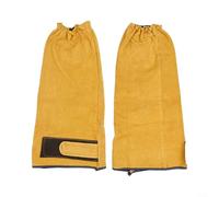 Heat Resistant Cowhide Leather Welding Sleeves Pair Designed to Shield from Welding Spatter Flames and Heat with Adjustable Fit Options (B)