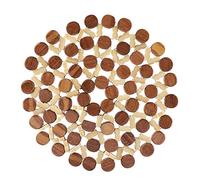 Heat Resistant Cup Pad Pot Dish Mat, Highly Heatproof Table Decor with Hollow Out Design, Eco-friendly Bamboo Coasters for Protecting Tabletops, Counters