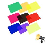 Heat Resistant Film for Lamps 9 Colours Lamp Film 29.7 x 21 cm Colour Films Gel Colour Filter A4 Coloured Film Film Heat Resistant for Lamps Coloured Transparent Colour Correction