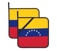 Heat Resistant Flag of Venezuela Print Potholders Set â€“ Anti-Scalding Hot Pads for Baking, Grilling, BBQ, and Kitchen Use
