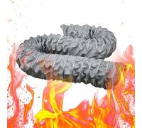 Heat Resistant Flexible Ducting Hose for Conditioning - Heavy Duty Ventilation Duct with Iron Clamp for Kitchens,(L8mx350mm)