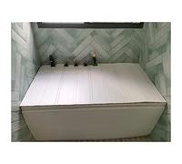Heat Resistant Folding Bathtub Cover - PVC Dustproof Insulation Board 1.2 cm Thick Reversible Design Universal Fit for Most Bathtubs Ideal Bath Tray for Comfort