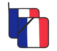 Heat Resistant French flag Print Potholders Set â€“ Anti-Scalding Hot Pads for Baking, Grilling, BBQ, and Kitchen Use