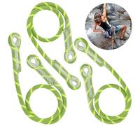 Heat Resistant Friction Rope, Kevlar & Polyester, 3 Pack Eye-to-Eye Pre-Sewn Nylon Prusik Loop, 10Mm Prusik Cord, Multi-Purpose Rope