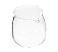 Heat Resistant Glass Creamer Pitcher Small Milk Cup for Coffee | Creative Spout Design, Smooth Decorative Profile, Suited to Bars and Restaurants, Multi-use Serving Vessel
