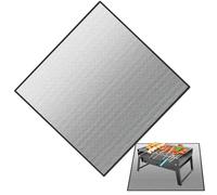 Heat Resistant Grill Mat - Oil Proof Protector for Decks | Durable Under Pad with Non Slip Flexible Build & Safe Shield for Indoor Gas Stove Fireplace Backyard Garden Pathway and Camping