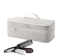 Heat Resistant Hair Tool Bag - Curling Irons & Blow Dryer Travel Organizer | Compact Styling Tool Holder Case for Women Girlfriend Daughter Gift, Portable Travel Travel Salon, Daily Use, beige, 説明を参照