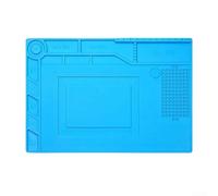 Heat Resistant Insulation Pad for Mobile Phone Repair 480mm x 320mm Anti Static Workbench Mat with Divided Sections and Magnetized Zone