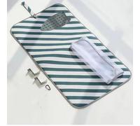 Heat Resistant Ironing Mat For Steam Pressing On Tabletop Or Bed, Foldable, Thick(Green)