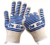 Heat Resistant Kitchen Glove 932°F, EN407 Certified Grill & Oven Glove, Non-Slip Silicone Grip, Microwave Baking Cooking Glove for Hot Surfaces, BBQ, Trays & Utensils (1 Glove)