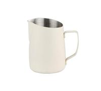 Heat Resistant Latte Art Pitcher, White, Milky White, 450ml