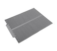 Heat Resistant Mat Draining Mat Large Silicone Dish Drying Mat Reusable Eco Friendly Tableware Drying Pad Non-Slipping Dinnerware Silicone Draining Pad for Kitchen(Grey)