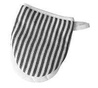 Heat Resistant Microwave Oven Gloves, Thick Cotton Mittens with Drawstring and Striped Pattern