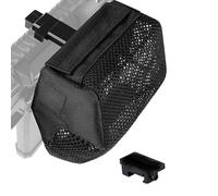 Heat-Resistant Nylon Brass Catcher for Picatinny Rail - Quick-Release Zipper Bottom Shell Collector, Large Opening Holds 100 Rounds for AR-15 Rifle Shooting Accessories