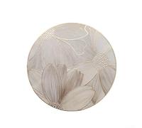 Heat Resistant Round Placemat 38cm for Hotel Dining(Gold) | for Nordic floral print, elegant table decor, heat resistant up to 80C, 38cm diameter, non-slip base