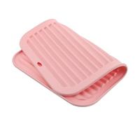 Heat Resistant Silicone Curling Iron Pad for Countertops and Travel | Pink Compact Mat, Lightweight Anti Scald Handle Design, Fits Styling Tools and Curling Irons