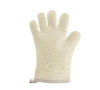 Heat-Resistant Silicone Oven Gloves - Double-Layer Insulated Kitchen Mitts with Anti-Slip Grip(Green)