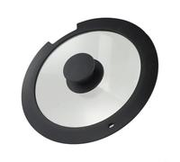 Heat Resistant Silicone Pot Lid With Visual Tempered Glass Window, Anti Spill Steam Vent Design For Safe Cooking, Easy Clean Kitchen Cookware Cover For Pots And Pans(A 20CM)