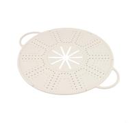 Heat-Resistant Silicone Spill Stopper Lid, Multi-Use Pot Cover with Steam Release for Boiling and Steaming, Space-Saving Hanging Design, White(white)