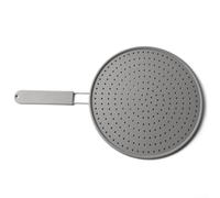 Heat Resistant Silicone Splash Proof Lid 18x11 inch Anti-Overflow Cover Fits Plates Pots Pans Skillets Kitchen Tool Grey