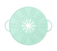 Heat Resistant Silicone Splatter Screen 28x34cm Frying Pan Cover for Safe Outdoor Cooking - Mint Green Oil Strainer Guard