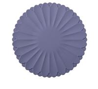 Heat-Resistant Silicone Trivet Mats - Non-Slip Hot Plate Holder for Kitchen Countertops & Dining Tables, Reusable Pot Holder Pad, Dishwasher Safe (Grey, Diameter: 18cm/7.09")