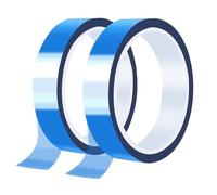 Heat Resistant Tape, Blue Heat Tape 10 mm/20 mm x 33 m Sublimation Tape, PET Heat Transfer Tape for Soldering And Masking of Electronics, Transfers, DIY Crafts and Packaging(2 Rolls 20mm)