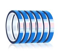 Heat Resistant Tape, Blue Heat Tape 10 mm/20 mm x 33 m Sublimation Tape, PET Heat Transfer Tape for Soldering And Masking of Electronics, Transfers, DIY Crafts and Packaging(6 Rolls 10mm)