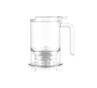 Heat Resistant Tea Infuser Cup 500ml with Removable 304 Stainless Steel Filter, AS & PP Glass-like Mug for Hot Cold Brewing, and Pour-Over Methods, Transparent Grey(Transparent)
