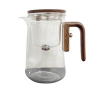 Heat Resistant Teapot - Kitchen Jug With Infusers, Clear Water Separation, Hot Drink Service, Wood Handle, Spill Proof Design | Tea Steer For Home, App