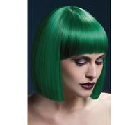 Smiffy's Wig Fever Lola – Heat-resistant, Washable, Styleable Bob, Green, One Size