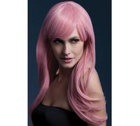 Fever Women's Sienna Wig, One Size, Pastel Pink - wig sienna pink fever pastel smiffys fancy dress 26inch66cm feathered fringe