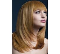 Adult's Heat Resistant Styleable Tanja Short With Fringe Auburn Fancy Dress Wig