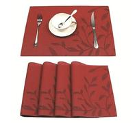 Heat-Resistant Woven Vinyl Placemats for Dining Tables, Easy to Clean Table Mats for Kitchen and Home, Perfect for Various Table Settings