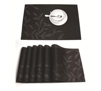 Heat-Resistant Woven Vinyl Placemats for Dining Tables, Easy to Clean Table Mats for Kitchen and Home, Perfect for Various Table Settings