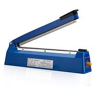 Heat Sealer, Impulse Plastic Bag Sealer, Manual Seal Food Packing Machine,Eight Speed Adjustable,High Power Instantaneous Heating,for pp and Pe Plastic Bag Sealer (200 Mm), LJJY-KK, a, 5mm