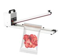 Heat Sealer Manual Pulse Sealing Machine, 23.62 Inch, 8 Temperature Settings, 3mm Sealing Width for Plastic Storage Bags