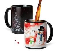 Heat Sensitive Christmas Mug 11 oz - Magic Color Changing Coffee Cup with Gift Box - Funny Holiday Present for Women, Men, Family & Friends