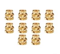 Heat Set Brass Threaded Inserts 10pcs Metal Screw Inserts M2 to M6 for 3D Printing, Electronics, and Plastic Parts Fixing (M6x6x8(M2.5x3x3.5(IdxLxOd))