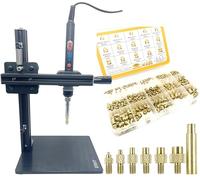 Heat Set Insert tip Tool Vertical Heat Pressing Machine Heat Brass Inserts 3D Printing Thread Knurled Nut M2 M2.5 M3 M4 M5 M6 (Heat Set Insert+360Brass Nuts)