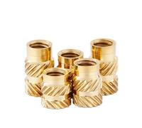 Heat Set Inserts, 50 pcs Brass Hot Melt Insert Double Twill Knurled Nuts for 3D Printer Parts, Multiple Sizes(M3x5.5x5)