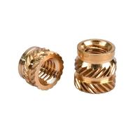Heat Set Inserts, Brass Heat-Set Thread Inserts For 3D Printing, Knurled, Gold, Multiple Sizes, Pack Of 200(M2x3x3.2)