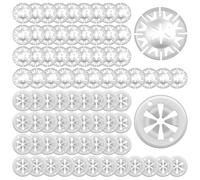 Heat Shield Clips,Steel Heat Shield Fasteners,30mm Exhaust Heat Shield Repair Kit,80Pcs Starlock Washers Fixing Clips, Universal Engine Underbody Under Cover Replacement Parts with 2 Styles