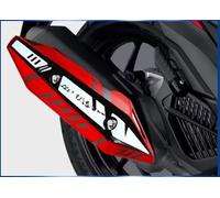 Heat Shield Cover for Motorcycle Exhaust Pipe Compatible with Click 125 V1 V2 V3 Models Made from ABS Plastic to Resist Heat Damage (Blue)