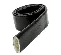 Heat Shield Sleeve 1m Fireproof Wrap, 35mm ID Silicone Coated Fiberglass Sleeving for Fuel Hose, Wire & Automotive Line Protection