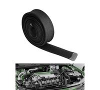 Heat Shield Sleeve Fuel Line Heat Shield Auto Hose Spark Plug Wire Cover Protectors Boots Roll 2500 Degree for Car&Auto Wire Loom Brake Cable（Black1 IDX10'