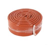 Heat Shield Sleeve Silicone Fibreglass Fire Resistant High Temperature Cable Protection Hose Cover Wire Insulation Red 260°C 1.5m(20MM)