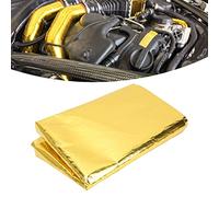 Heat Shield Tape, Gold Adhesive Tape, Car Aluminum Foil Adhesive Tape Adhesive Reflective Heat Shield Wrap Tape, for Car Intake Pipe and Engine Bay (Gold)