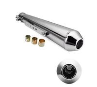 Heat shields Motorcycle Exhaust Muffler Retro Vintage Classic Electroplating Fit For Harley Cafe Racer Bobber CG125 SR400 Exhaust Heat Shield(Argent)