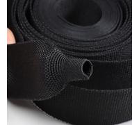 Heat Shrink Braided Cable Sleeve - 6mm to 100mm - Flame Retardant PET Wire Wrap Sheath for Cable Protection/Organization(Black,50MM*5M)